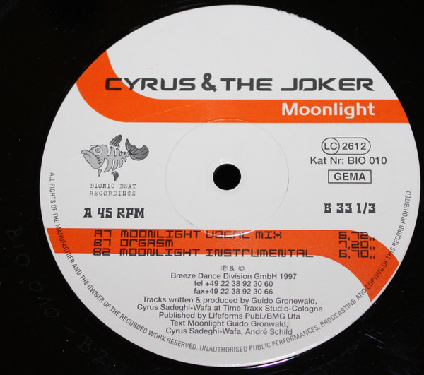 Cyrus & The Joker - Moonlight | Bionic Beat Recordings (BIO 010) - 2