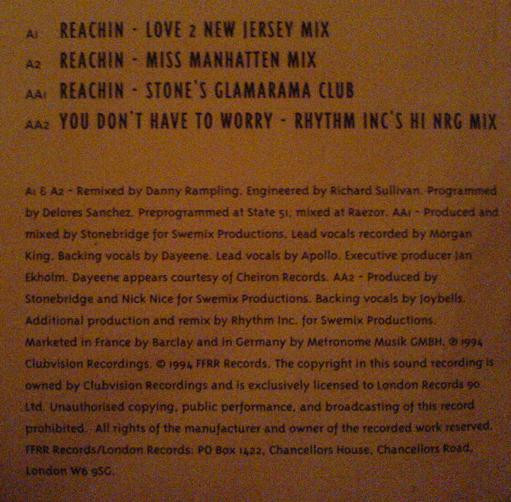 House Of Virginism - Reachin | FFRR (FX 238) - 2