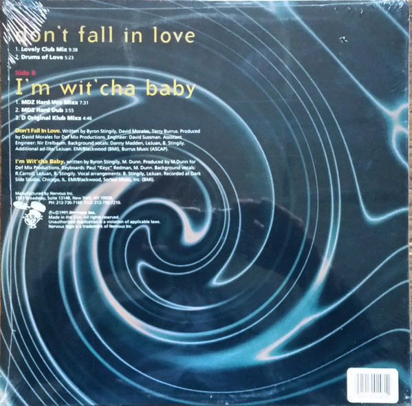 Byron Stingily - Don't Fall In Love | Nervous Records (NE20146) - 2