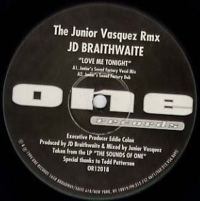 J.D. Braithwaite - Love Me Tonight | One Records (OR12018)
