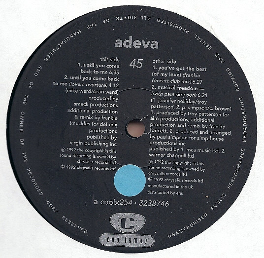 Adeva - Until You Come Back To Me | Cooltempo (3238746) - 3 Adeva - Until You Come Back To Me | Cooltempo (3238746) - 3