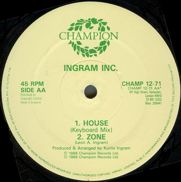 Ingram Inc. - House / Zone | Champion (CHAMP 12-71) - 2