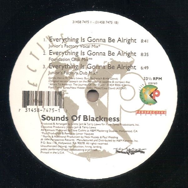 Sounds Of Blackness - Everything Is Gonna Be Alright | Perspective Records (31458 7475-1) - 2 Sounds Of Blackness - Everything Is Gonna Be Alright | Perspective Records (31458 7475-1) - 2