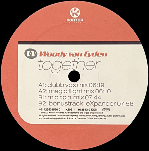 Woody van Eyden - Together | Kontor Records (K206) - 3 Woody van Eyden - Together | Kontor Records (K206) - 3