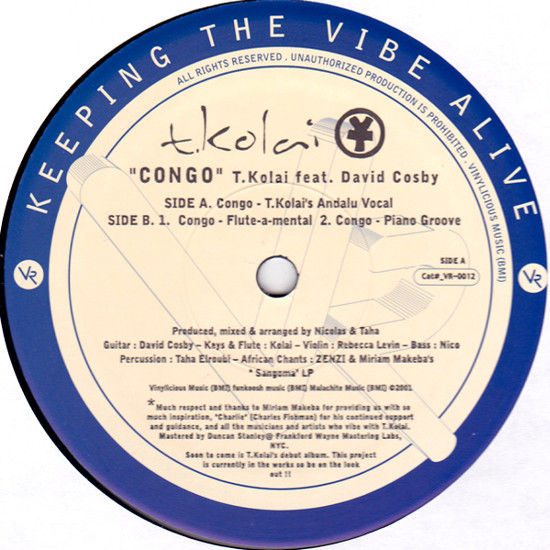 T.Kolai Feat. David Cosby - Congo | Vinylicious Recordings (VR-0012) - main