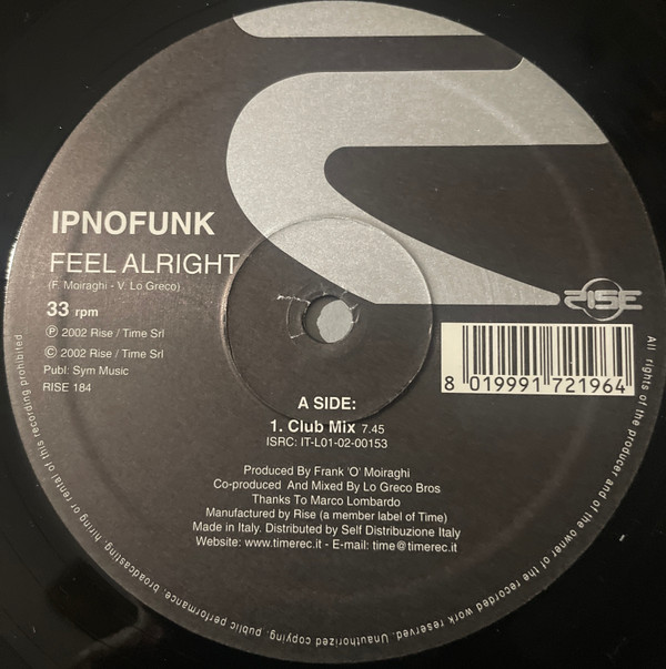 Ipnofunk - Feel Alright | Rise (RISE 184) - 3