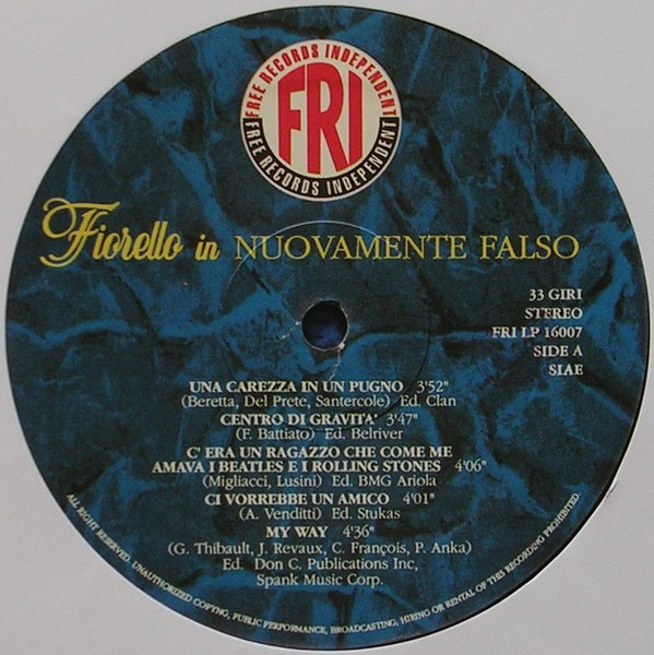 Fiorello - Nuovamente Falso | Free Records Independent (FRI LP 16007) - 3 Fiorello - Nuovamente Falso | Free Records Independent (FRI LP 16007) - 3
