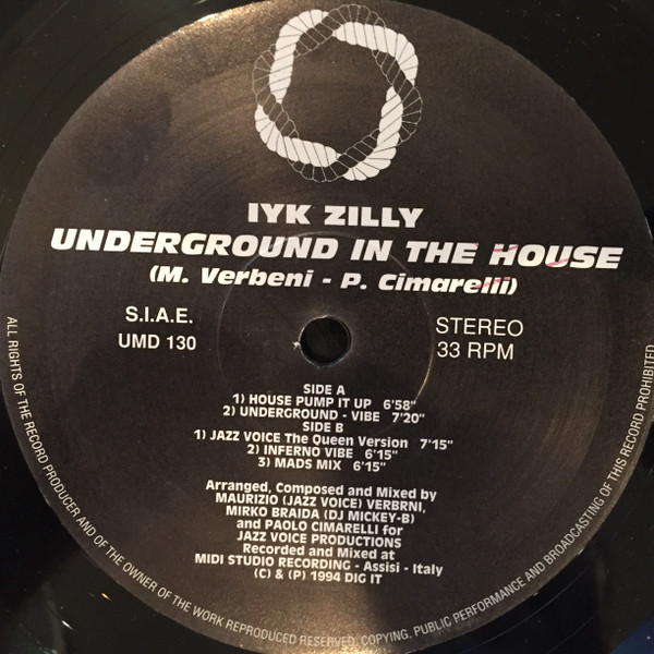 Iyk Zilly - Underground In The House | Underground Music Department (UMD) (UMD 130) - 3 Iyk Zilly - Underground In The House | Underground Music Department (UMD) (UMD 130) - 3