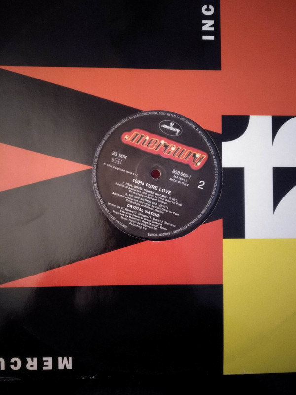 Crystal Waters - 100% Pure Love | Mercury (858 669-1) - 4 Crystal Waters - 100% Pure Love | Mercury (858 669-1) - 4