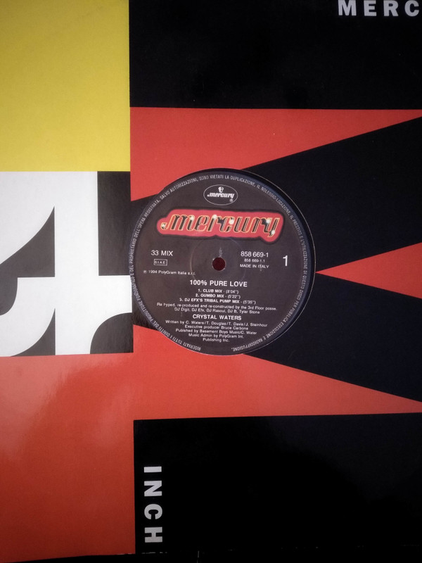 Crystal Waters - 100% Pure Love | Mercury (858 669-1) - 3 Crystal Waters - 100% Pure Love | Mercury (858 669-1) - 3