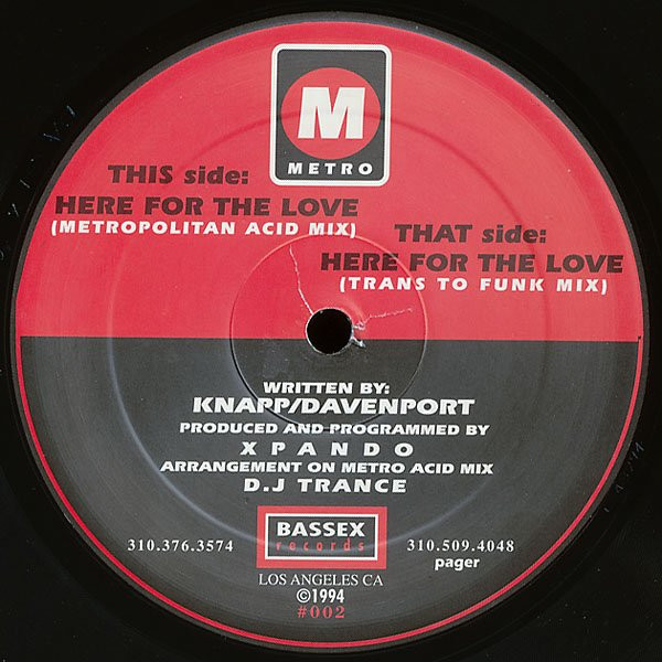 Metro L.A. - Here For The Love | Bassex Records (BASSEX 002) - main