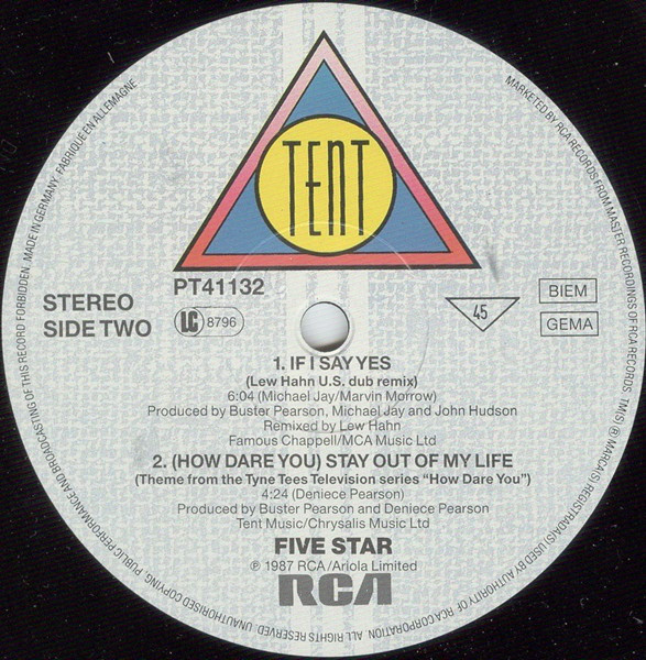 Five Star - Stay Out Of My Life | Tent (PT 41132) - 4