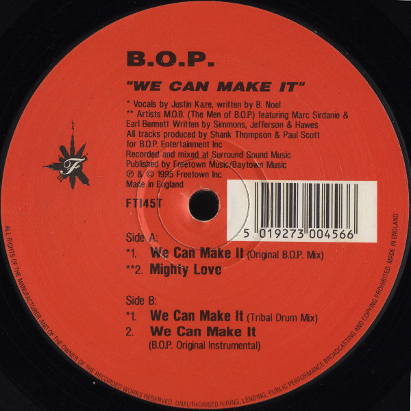 B.O.P. - We Can Make It | Freetown Inc (FTI45T) - main B.O.P. - We Can Make It | Freetown Inc (FTI45T) - main