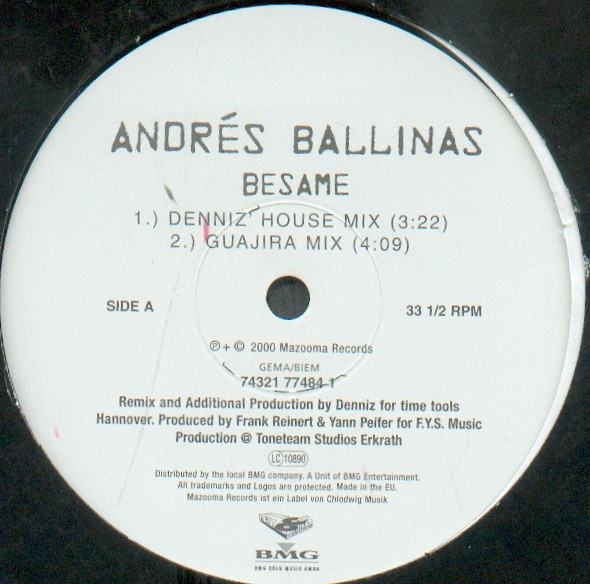 Andrés Ballinas - Besame | Mazooma Records (74321 77484 1)