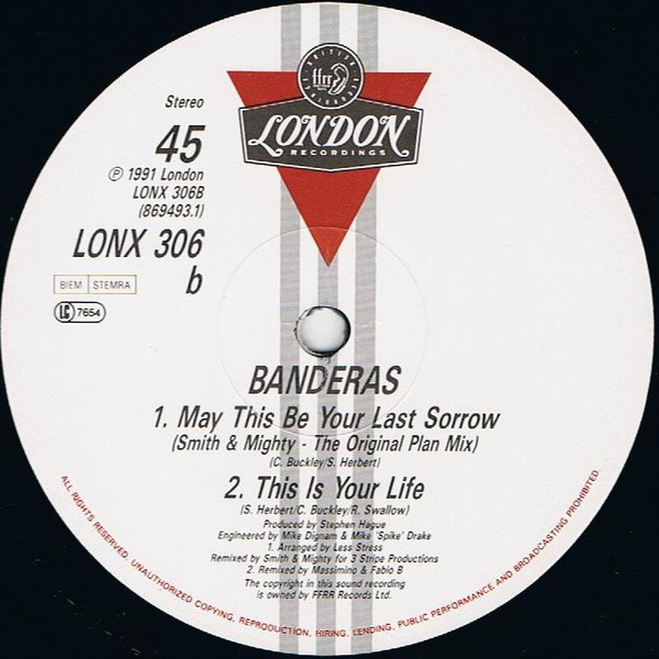 Banderas - May This Be Your Last Sorrow | London Records (LONX 306) - 4 Banderas - May This Be Your Last Sorrow | London Records (LONX 306) - 4
