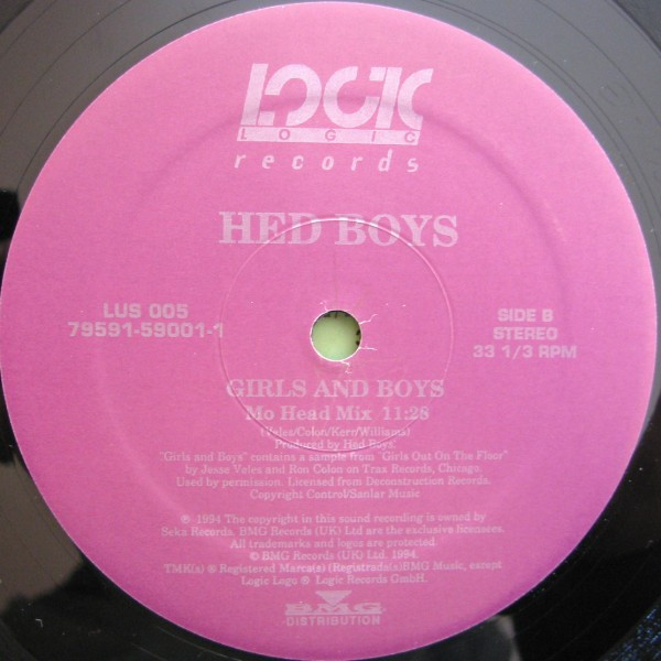 The Hed Boys - Girls And Boys | Logic Records (LUS 005) - 4 The Hed Boys - Girls And Boys | Logic Records (LUS 005) - 4