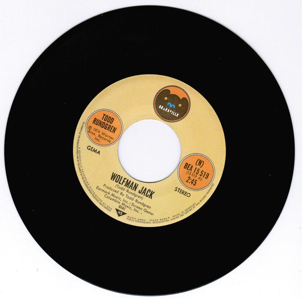 Todd Rundgren - Wolfman Jack | Bearsville (BEA 15 519) - 2 Todd Rundgren - Wolfman Jack | Bearsville (BEA 15 519) - 2