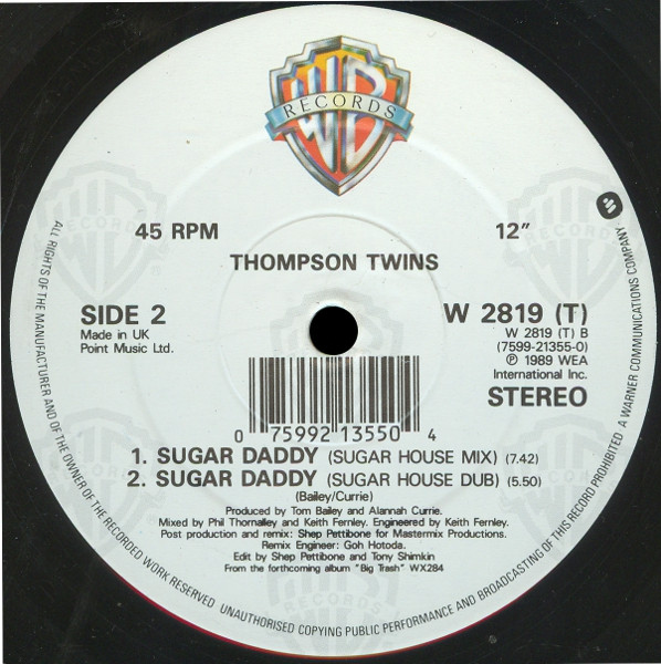 Thompson Twins - Sugar Daddy | Warner Bros. Records (W 2819 T) - 4 Thompson Twins - Sugar Daddy | Warner Bros. Records (W 2819 T) - 4