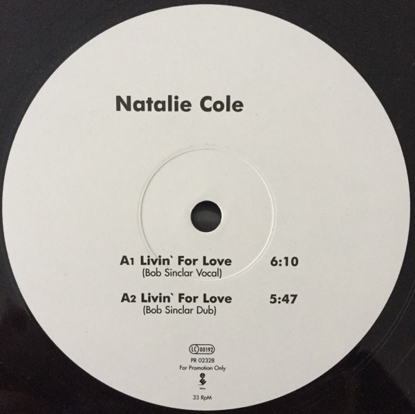 Natalie Cole - Livin' For Love | Elektra (PR 02328) - main