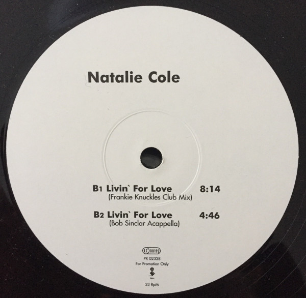 Natalie Cole - Livin' For Love | Elektra (PR 02328) - 2