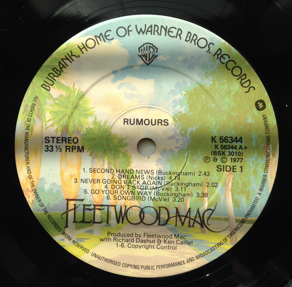 Fleetwood Mac - Rumours | Warner Bros. Records (K 56344) - 3 Fleetwood Mac - Rumours | Warner Bros. Records (K 56344) - 3