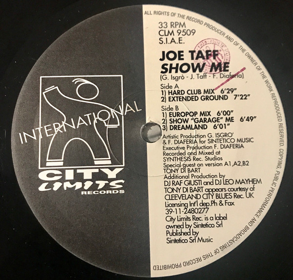 Joe Taff - Show Me | City Limits Records (CLM 9509) - 3 Joe Taff - Show Me | City Limits Records (CLM 9509) - 3