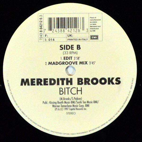 Meredith Brooks - Bitch | EMI (8 84212 6) - 3 Meredith Brooks - Bitch | EMI (8 84212 6) - 3
