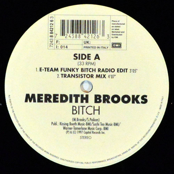 Meredith Brooks - Bitch | EMI (8 84212 6) - 2 Meredith Brooks - Bitch | EMI (8 84212 6) - 2