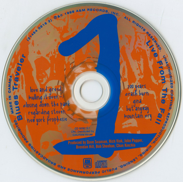 Blues Traveler - Live From The Fall | A&M Records (CD 500515) - 3 Blues Traveler - Live From The Fall | A&M Records (CD 500515) - 3