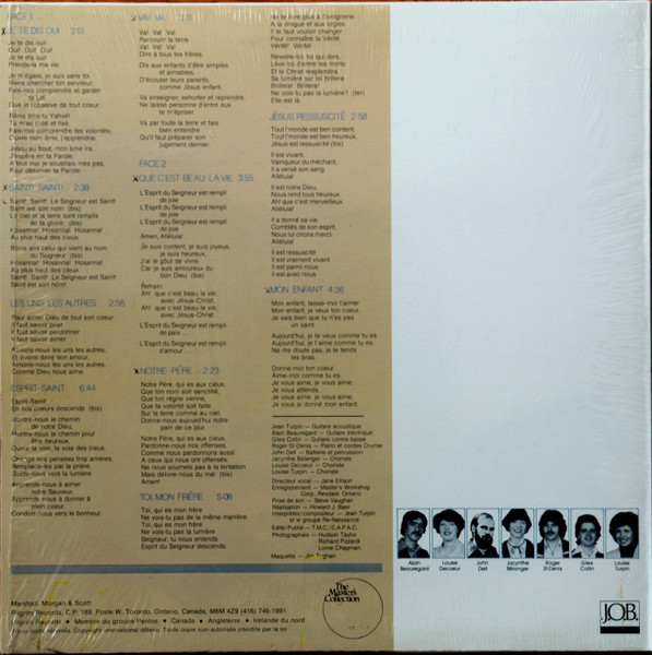 Jean Turpin Et Le Groupe Re-Naissance - Je Te Dis Oui... | Pilgrim Records (PMC 7016) - 2 Jean Turpin Et Le Groupe Re-Naissance - Je Te Dis Oui... | Pilgrim Records (PMC 7016) - 2