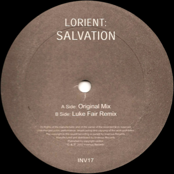 Lorient - Salvation | Inversus Records (INV17) - main