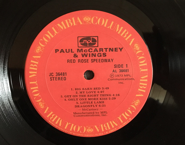 Paul McCartney & Wings - Red Rose Speedway | Columbia (JC 36481) - 3 Paul McCartney & Wings - Red Rose Speedway | Columbia (JC 36481) - 3