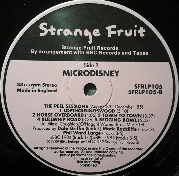 Microdisney - The Peel Sessions Album | Strange Fruit (SFRLP105) - 4
