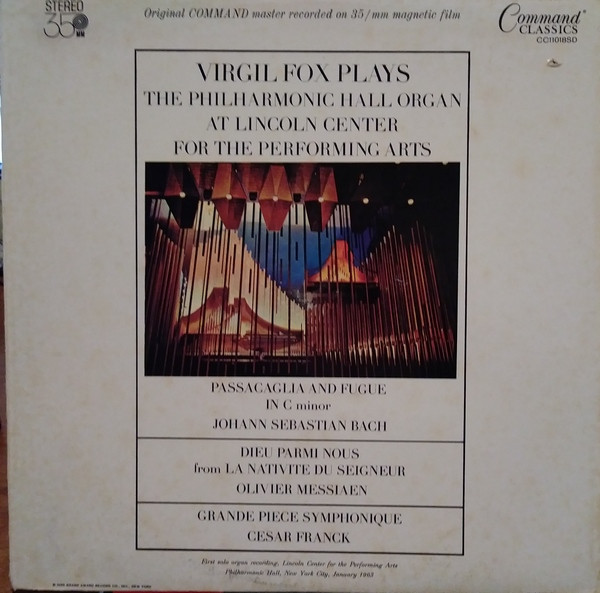 Virgil Fox Plays The Philharmonic Hall Organ At Lincoln Center For The Performing Arts