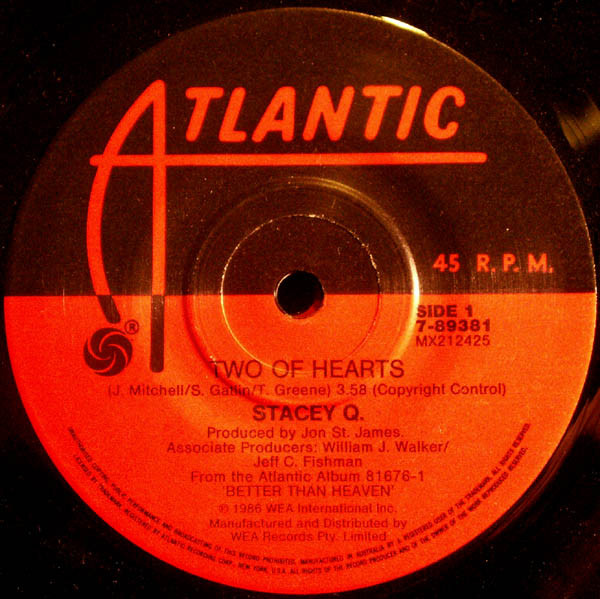 Stacey Q - Two Of Hearts | Atlantic (7-89381) - main