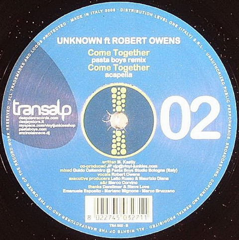 Unknown Artist Feat Robert Owens - Come Together | Transalp (TRA 002) - 2