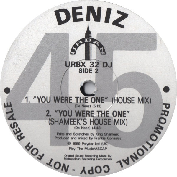 Deniz - You Were The One | Urban (URBX 32 DJ) - 2
