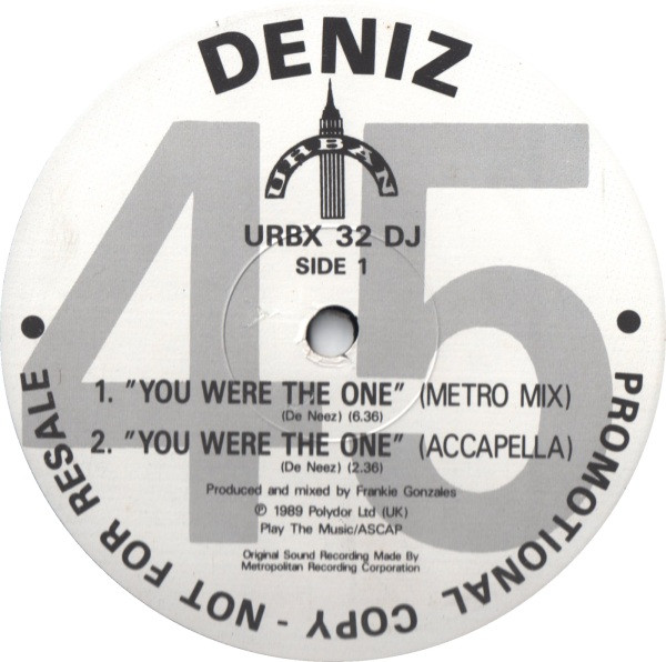 Deniz - You Were The One | Urban (URBX 32 DJ) - main
