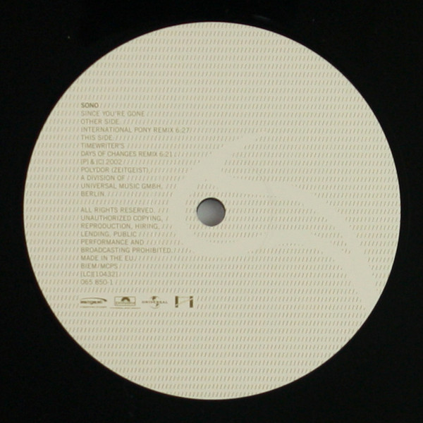 Sono - Since You're Gone | Zeitgeist (065 850-1) - 6