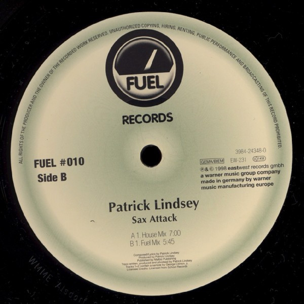 Patrick Lindsey - Sax Attack | Fuel Records (FUEL #010) - 5 Patrick Lindsey - Sax Attack | Fuel Records (FUEL #010) - 5