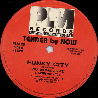 Tender By Now - Funky City | PLM Records (PLM 20) - 2 Tender By Now - Funky City | PLM Records (PLM 20) - 2