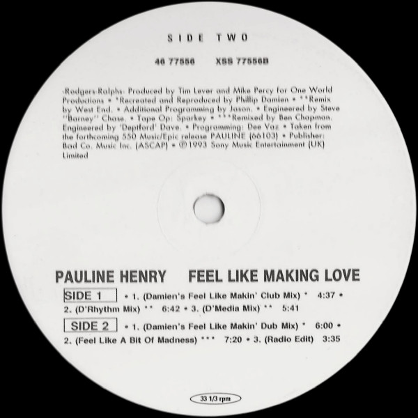 Pauline Henry - Feel Like Making Love | 550 Music (46 77556) - 2 Pauline Henry - Feel Like Making Love | 550 Music (46 77556) - 2
