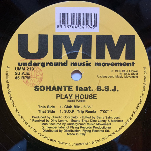 Sohante Feat. B.S.J. - Play House | UMM (UMM 219) - main Sohante Feat. B.S.J. - Play House | UMM (UMM 219) - main