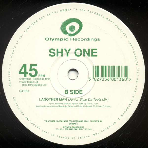 Shy One - Another Man (Fire Island & Junior Boys Own Remixes) | Olympic Recordings (ELYTR13) - 3
