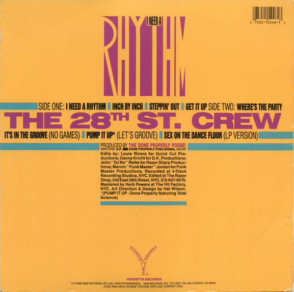 The 28th St. Crew - I Need A Rhythm | Vendetta Records (SP-5246) - 3