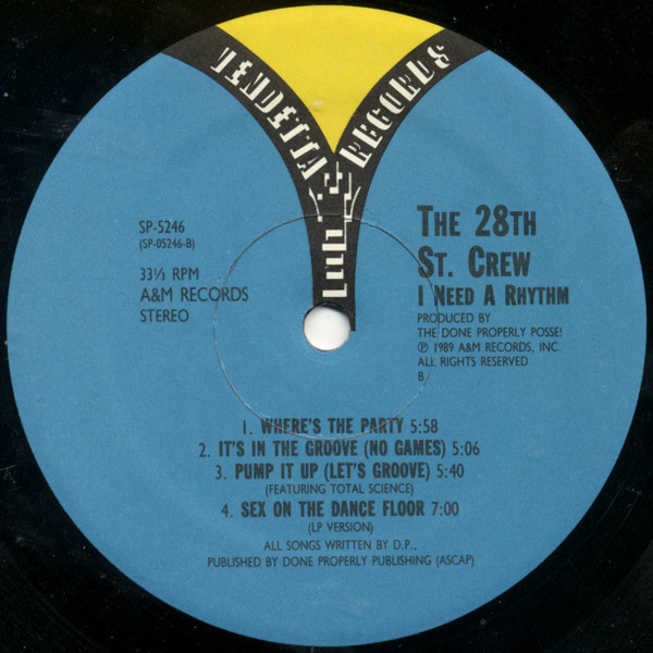 The 28th St. Crew - I Need A Rhythm | Vendetta Records (SP-5246) - 5