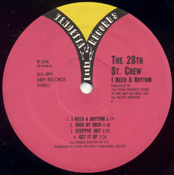The 28th St. Crew - I Need A Rhythm | Vendetta Records (SP-5246) - 4