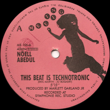 Nöell Abedul - This Beat Is Technotronic | Meeting Records (ME 106) - main Nöell Abedul - This Beat Is Technotronic | Meeting Records (ME 106) - main