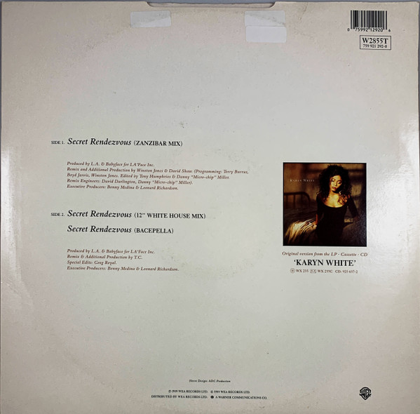 Karyn White - Secret Rendezvous | Warner Bros. Records (W2855T) - 2 Karyn White - Secret Rendezvous | Warner Bros. Records (W2855T) - 2