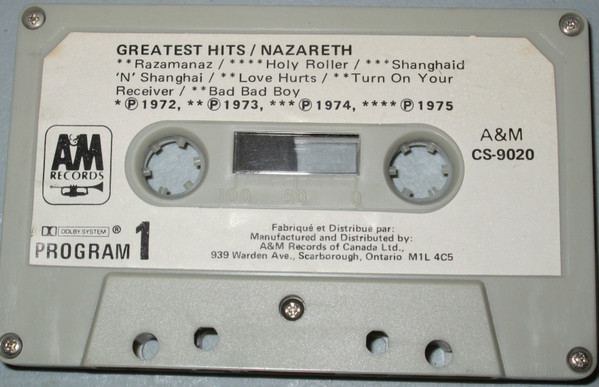 Nazareth - Greatest Hits | A&M Records (CS-9020) - 2 Nazareth - Greatest Hits | A&M Records (CS-9020) - 2
